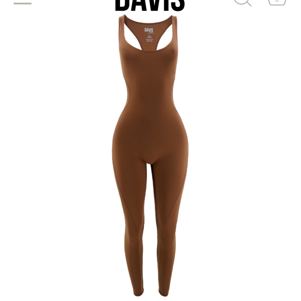 Davis Active Tank Jumpsuit Brown